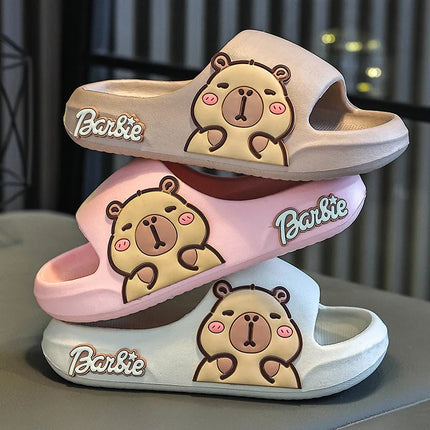Children Slippers Cute Cartoon Girl  Home Slippers 2-16 Years Old Capibala Boys Non Slip Soft Soled Bathroom Slippers