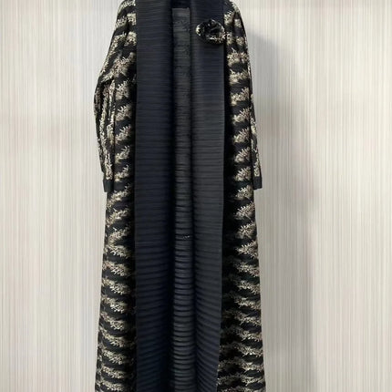 Eid Muslim Abaya for Women Cardigan Dresses Pleated Miyake Caftan Ramadan Morocco Dubai Jalabiya Kaftan Vestidos Arab Long Robe