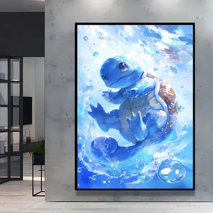 Japanese Anime Canvas Paintings Pokemon Pikachu Poster Cartoon Character Picture Bright and Clear Colors High Quality Home Decor