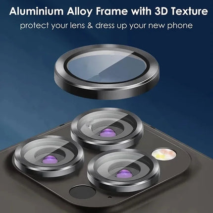 3-2PCS Camera Lens Protector For iPhone 17 Pro Max 17Pro 17Air Metal Ring Protector Glass For iPhone 14 15 16 ProMax Camera Lens