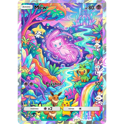 Pokemon Cards Mewtwo Mew Sylveon Dragonite Greninja PTCG Cards Creativity Rare Holo Anime Collection Cards Pokemon Gift