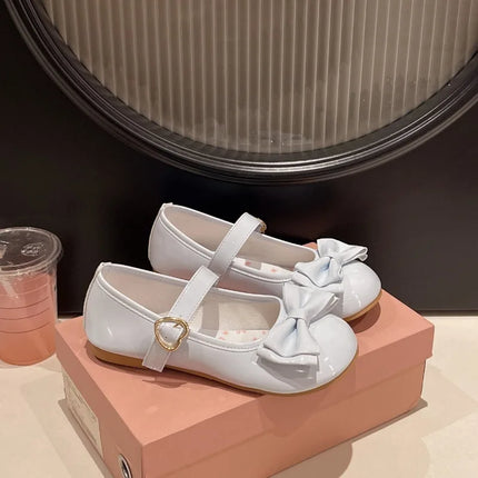 Lolita Mary Jane Shoes for Women Sweet Bowknot Round Toe Flat Shoes Cute Style Daily Princess Ballet Flats Sapatos Femininos