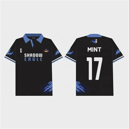 Gmmtv Starlympic Futsal Shadow Eagle Short Sleeve Lapel Sports 4X100 Jersey Harajuku Fashion Unisex Fans Polo Clothing