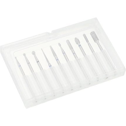 10-Piece Professional Nail Drill Bit Set: Tungsten Carbide Diamond Tips for E-File, Manicure & Pedicure, Acrylic/Gel Nails Cu...