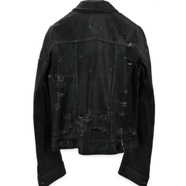 HKSH Frühling Herbst Herren Tide Chic Ins Dark Waste Land Style Schwer gewachste Jeansjacke High Street Luxus Vielseitige Mäntel HK24221