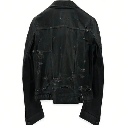 HKSH Spring Autumn Men's Tide Chic Ins Dark Waste Land Style Heavy Waxed Denim Jacket High Street Luxury Versatile Coats HK24221