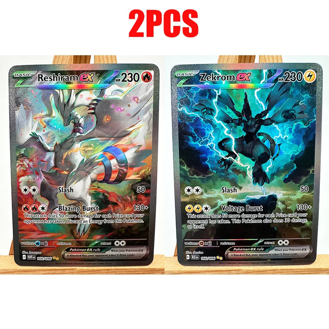 PTCG WHT BLK Victini Zekrom Reshiram Hida English Toys Hobbies Hobby Collectibles Game Collection Anime Cards
