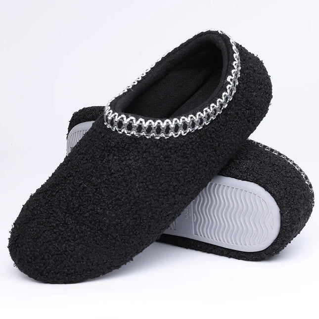 Litfun Soft Women Slippers Winter Warm Fashion Casual Slippers Outdoor Wear-resistant Rubber Sole Shoes Indoor Flat Women Shoes