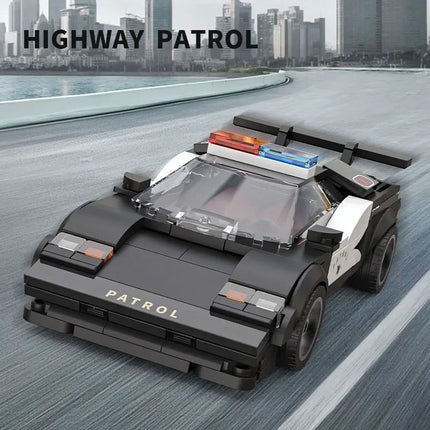 266PCS City Police Car Building Blocks Compatible with Lego City Rescue DIY Assembly Toy Desktop Ornament Gift For Boys Kids