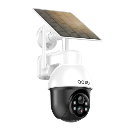 AOSU 3MP PTZ Solar Security Camera Built-in Battery Wireless 2.4Ghz WIFI Camera PIR AI Detection 2-Way Audio Outdoor CCTV Camera