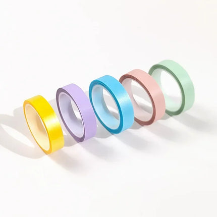 5Rolls Transparent Fluorescent Index Tabs Flags 5 Colors Book Annotation Sticky Note Highlighter Tape School Office Supplies