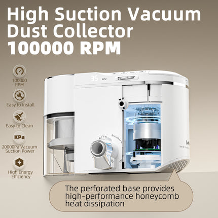 2 in 1 Nail Drill and Dust Collector 240W Brushless Professional Integrated Vacuum Machine for Salon Use Complete Kit
