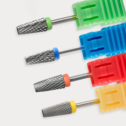 Tungsten Carbide Electric Nail Drill Bits,Nail Carbide Bit, 3/32" Shank Tapered Bar, Professional Manicure Pedicure Tool