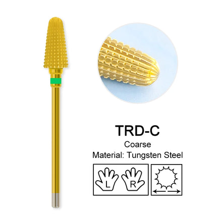 Tapered Barrel Nail Drill Bits Carbide Nails Grinding Head Milling Cutter 4XC Hard Soft Gel Removal Polishing DIY Tools