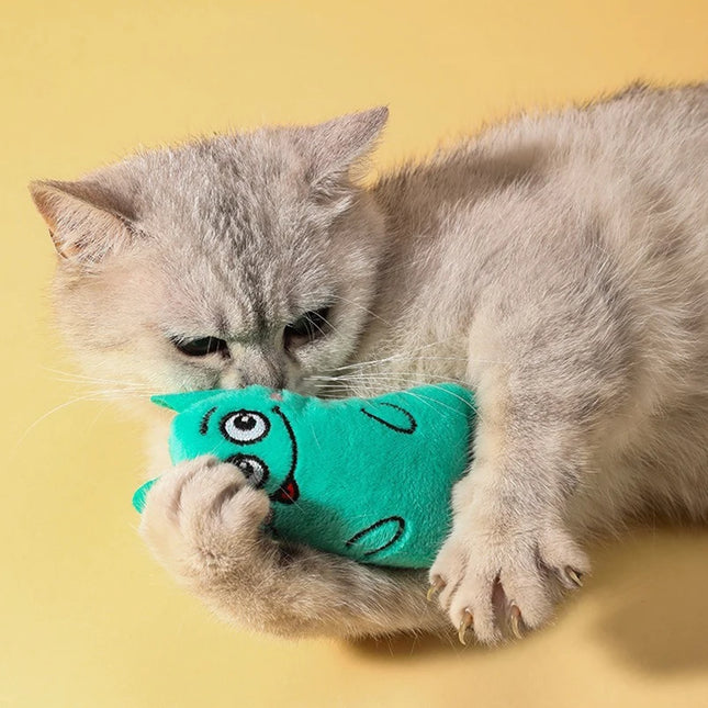Cartoon cat and dog shaped toys, bite-resistant puppy plush dolls cat self-entertainment teeth grinding - product image 2