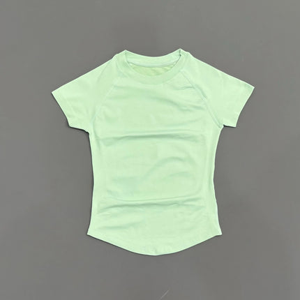 HISTELLO Impact Short Sleeve Yoga Tops Seamless Women Slim Fit High Stretch Gym Fitness Running Workout Sports T Shirt