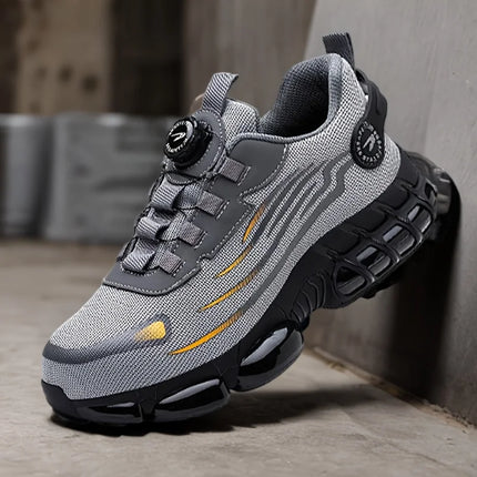 New Mens Safety Shoes Rotated Buckle Man Sneakers Puncture Proof Indestructible Work Shoes Waterproof Durable Boots for Men