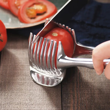 Stainless Steel Kitchen Handheld Orange Lemon Slicer Tomato Cutting Clip Fruit Slicer Onion Slicer Kitchenitem - product imag