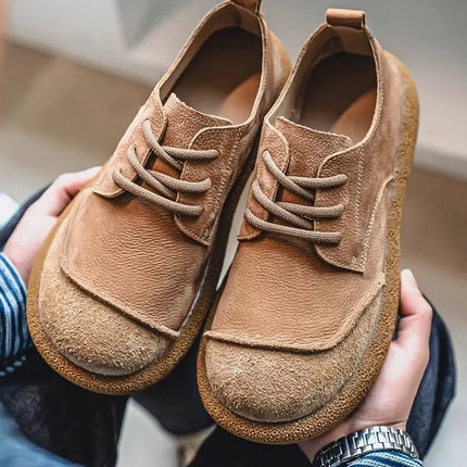2025 men's shoes autumn new casual shoes wide toe retro low top lace up trend versatile men's shoes