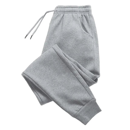 Women Men No Printed Long Pants Women Casual Loose Fashion Outdoor Fitness Jogging Drawstring Sweatpants Daily Sweatpants