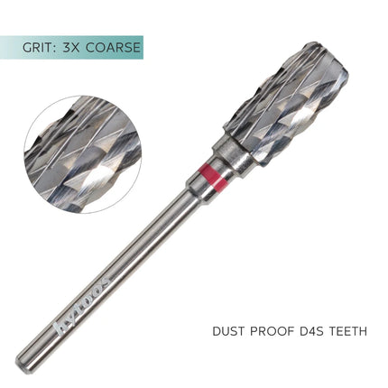HYTOOS Safety Nail Drill Bits 13mm Barrel Dust Proof D4S Right-handed Carbide Drill Bits for Nails Electric Manicure Drills Tool