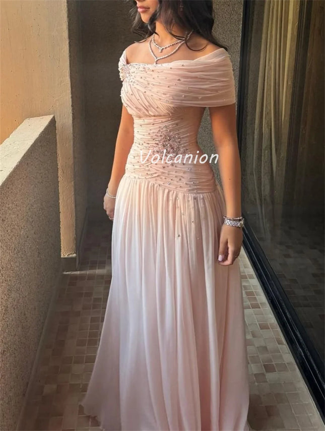 Maßgeschneiderte moderne, aufwendige Tüll-Perlen-Strass-Rüschen-Off-Shoulder-Kleider nach Maß für besondere Anlässe