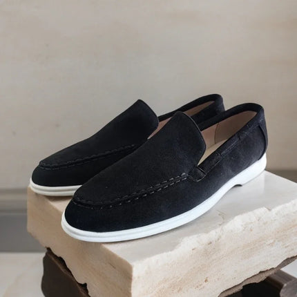 Luxury Mens Suede Leather Loafers 2026 Classic Brand Breathable Slip-On Casual Driving Shoes Moccasins for Men