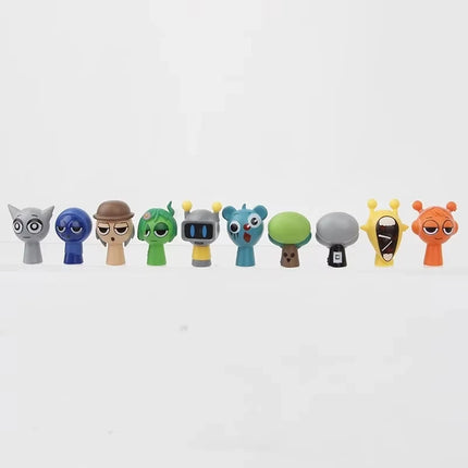 Hot New 48pcs/Set Mini Sprunki Action Figure Toy Cartoon Movie Sprunki Wenda Model Doll Figurines Kids Gift