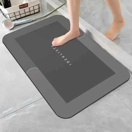 Diatomaceous Earth Bath Mat Super Absorbent Non Slip Fast Drying Soft Floor Mat for Shower Laundry Bedroom Kitchen - product