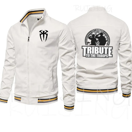 2024 Spring and Autumn New Famous Wrestler Returns CM Punk Men's Windproof Jacket Street Sports Casual Coat Windproof Jacket