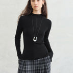 Half Neck-Black / XS