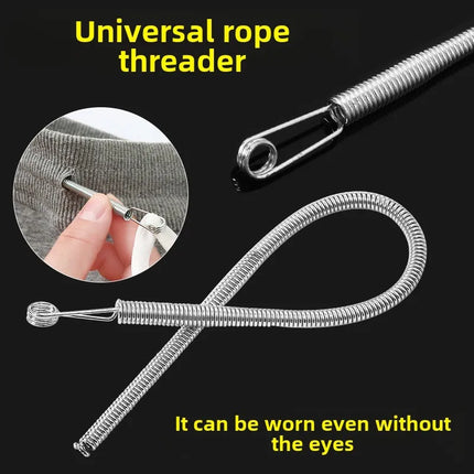Bendable Spring Drawstring Threader Clip Pants Hoodies Elastic Band Lace Cord Flexible Drawstring Thread DIY - product image