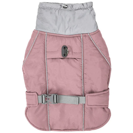 Winter Waterproof Dog Jacket with Reflective Strips, Thick Warm Coat for Pets, Adjustable with D-Ring, S-3XL