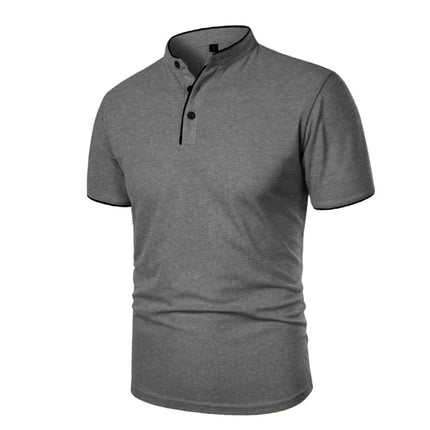 Summer Men's Short Sleeve Polo Shirt Solid Color T Shirts Streetwear Sport Quick-drying Breathable Basic Casual Shirt Tops