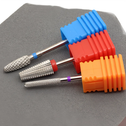 3PCS Stainless Steel Nail Drill Bits Set 2.35mm Shank Sharp Durable Cuticle Remover Gel Polish Removal Manicure E-File Bits