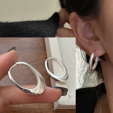 VENTFILLE 925 Sterling Silver Black Agate Rotund Earrings For Women Girl Originality Design Korean Jewelry Party Gifts Dropship