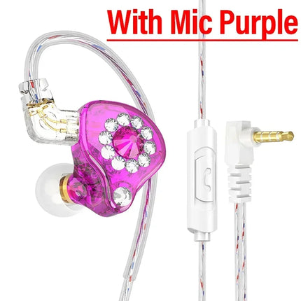 Original QKZ AK6 In Ear Earphone 6 Dynamic Driver Unit Headphone With Mic Stereo Sports HIFI Subwoofer Headset - product imag