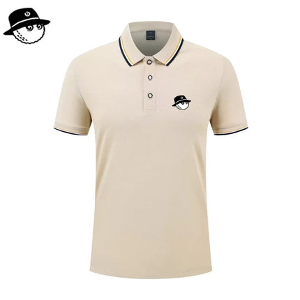 Men Summer Fashion Slim Fit Sport Short Sleeve 100% Polyester Polo Shirt Fake Pocket Decoration Casual Sport Golf Polo Shirt