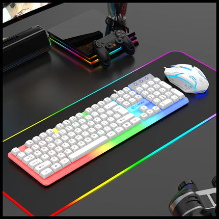 GTX350 Gaming Keyboard Mouse Combos Computer Laptop Backlight Gamer Kit LED Wired Usb Keyboard GTX350 Set-Black - product ima