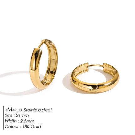 EManco Stainless Steel Ear Hoop Earrings Women Earrings Men Punk Hiphop Gift Fashion Jewelry Piercing Accessories