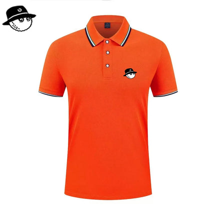 Men Summer Fashion Slim Fit Sport Short Sleeve 100% Polyester Polo Shirt Fake Pocket Decoration Casual Sport Golf Polo Shirt