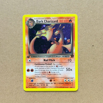 Charizard Pokemon Cards 1st Edition Charizard 1996 Base Set SV/Team Rocket Foil Rare Cards Game Collection Card PTCG Proxy Cards