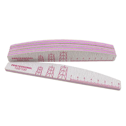 5/10 Pcs Double Sided Nail Art File Set With Scale Grey Sandpaper Nail Stylist Supplies Manicure Products Sand Nails Salon Tools