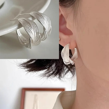 VENTFILLE 925 Sterling Silver Black Agate Rotund Earrings For Women Girl Originality Design Korean Jewelry Party Gifts Dropship