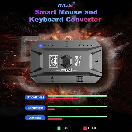 M1 Pro Keyboard and Mouse Converter Portable Mobile Gaming Keyboard and Mouse Adapter BT5.0 Support Android iOS - product ima