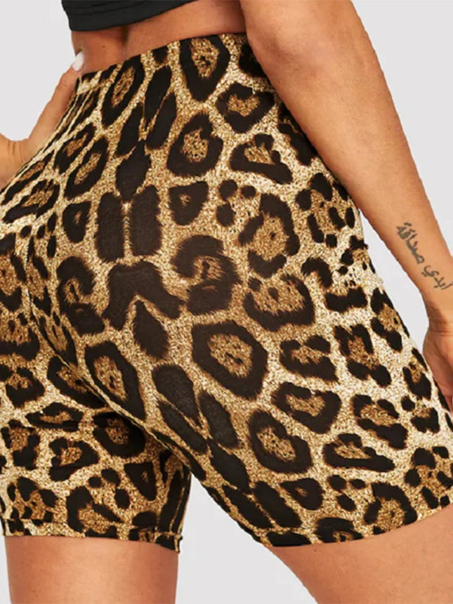 Fashion Leopard Print Women Shorts Casual Snake Print Fitness Short For Lady Women High Waist Casual - product image 2