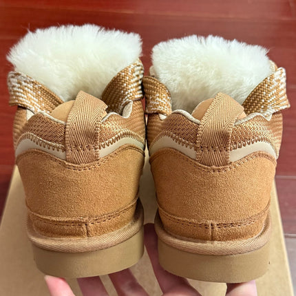 Women Natural Sheepskin Ultra Mini Snow Boots New Design Classic Sheep Fur Wool Lace up Ankle Boot Leather Winter Warm Men Shoes