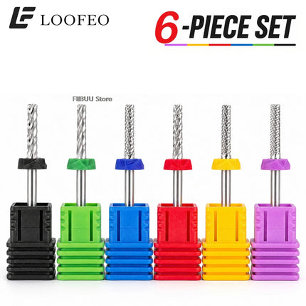5pcs Stainless Steel Nail Drill Bit for Gel Removal Cuticle Burr Bits Milling Cutter For Manicure Pedicure Nail E-File Bit Set