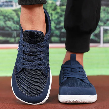 Men's Wide Barefoot Shoes New Fashion Outdoor Running Sneakers Minimalist Large Trendy Mesh Casual Walking Shoes Hot Selling