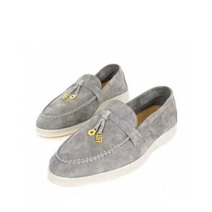 Women's Summer New Casual Hiking Shoes, Women's Deer Leather Driving Hiking Casual Shoes, Flat Loafers, Comfortable Mules